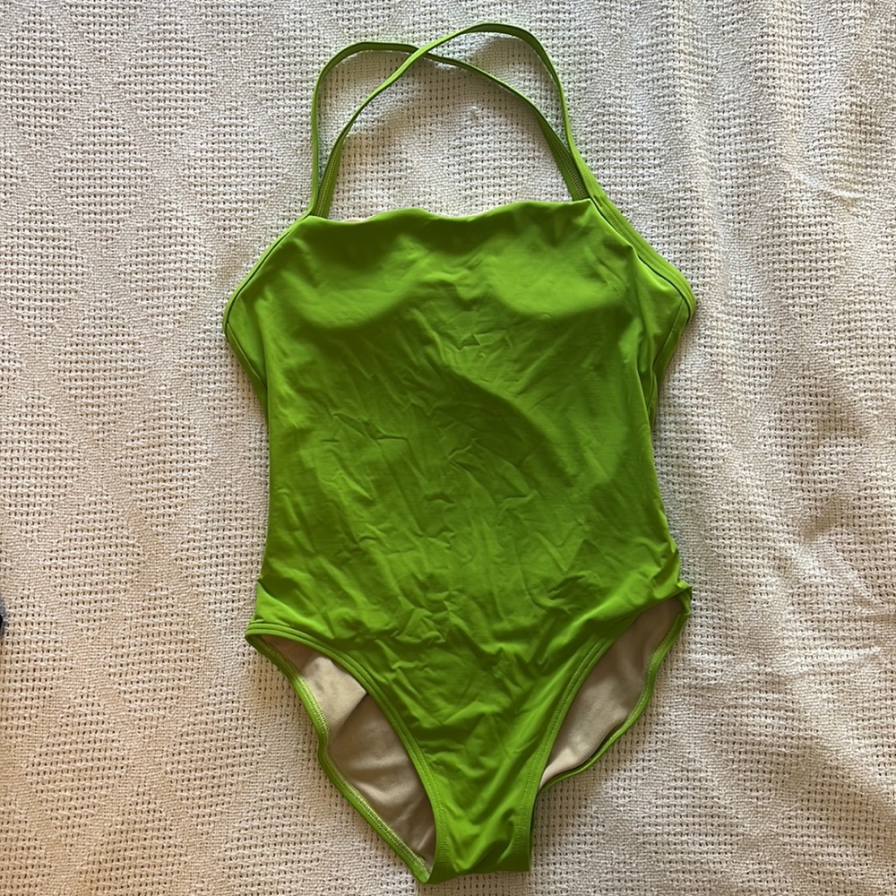 Vintage Calvin Klein Lime Green One Piece Swimsuit